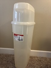 Rubbermaid Wrap N Craft Container Wrapping Paper Organizer Top Storage Clear