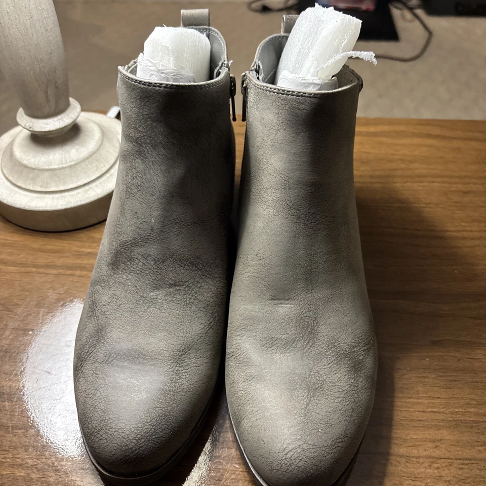 Kim Rogers Western Botines Tacón Bajo Cremallera Lateral Taupe 8.5M Foto 3 de 4