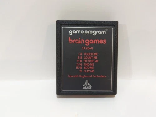 Brain Games (Atari 2600, 1978) - CX-2664 -Cartridge Tested.