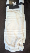 FRYE Cream "CARVED PLAID" Faux Fur Throw Blanket 50" x 70"