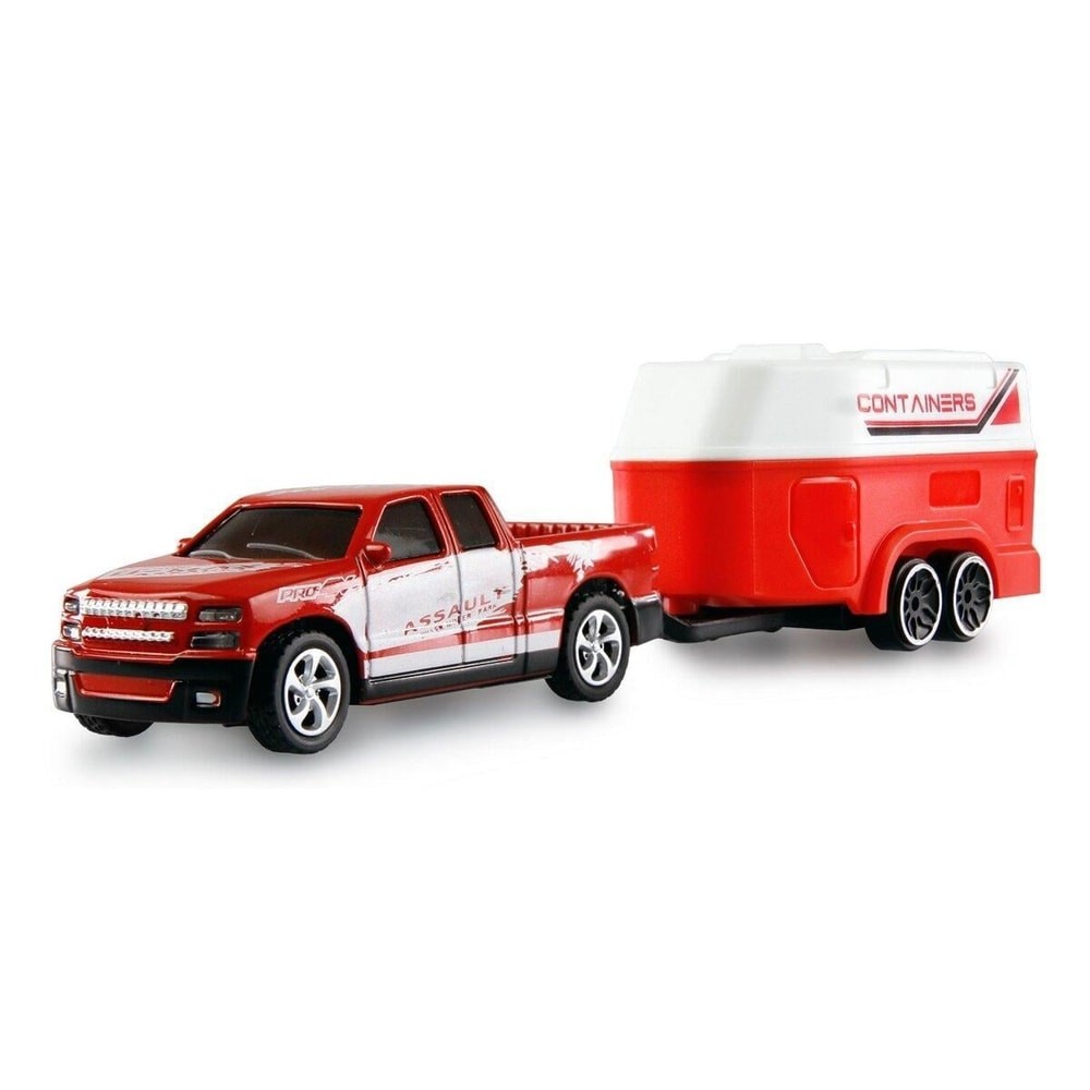 Amewi RC Pickup Die Cast mit Wohnwagen 164 RTR rot 6 1907313 8190₽