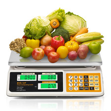 Price Computing Scale 88Lb/ 40Kg, Commercial Food Weighing Scale 2G Division, Re