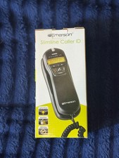 Emerson Slimline Caller ID Corded Home Phone EM2517 Big Buttons Speed Dial Flash