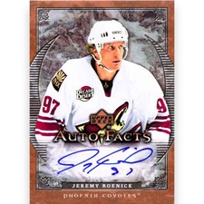 2007-08 UPPER DECK ARTIFACTS AUTO-FACTS #AF-JR JEREMY ROENICK AUTO NM/MINT
