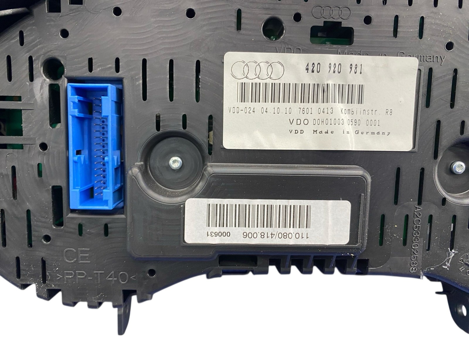 2011-2013 AUDI R8 FRONT SPEEDOMETER GAUGE INSTRUMENT CLUSTER ASSEMBLY 420920981