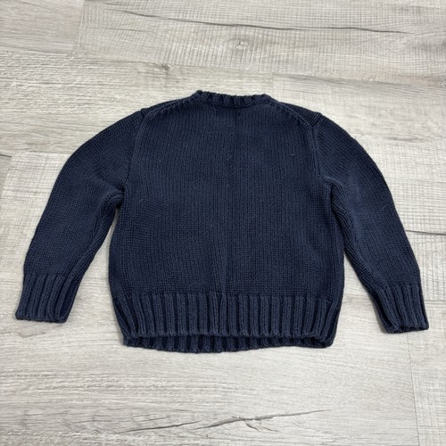 Polo Ralph Lauren Kids Size 4T Navy Blue American Flag Knit Sweater Rare - Picture 4 of 6