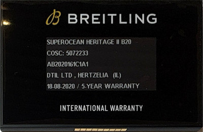 Breitling Superocean Heritage II AB2020161C1A1 Swiss Watch Certificate Warranty