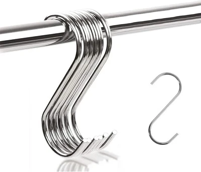 S Haken Edelstahl[10 Stück], Küchenhaken Hängehaken S Geformte Metall für Küche - Bild 1 von 4