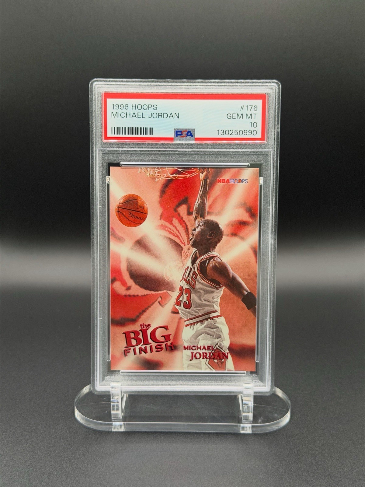 1996-97 NBA Hoops The Big Finish Insert #176 Michael Jordan Bulls PSA Graded