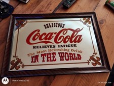 Vintage Large Coca Cola Advertising Pub Mirror -  Film Prop