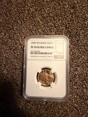 1999-W $10 GOLD EAGLE 1/4 Oz. G$10 NGC PF70 PF-70 PROOF PR70 ULTRA CAMEO !!