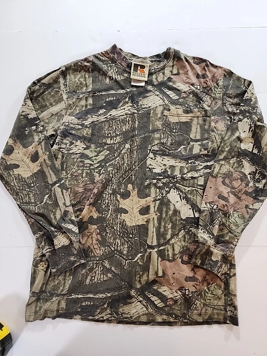 Realtree AP T-shirt Russell Outdoors Homme - Camouflage Realtree AP - Manches Longues Couche De Base - Taille L - Occasion Très Bon État T-shirt Camouflage Russell