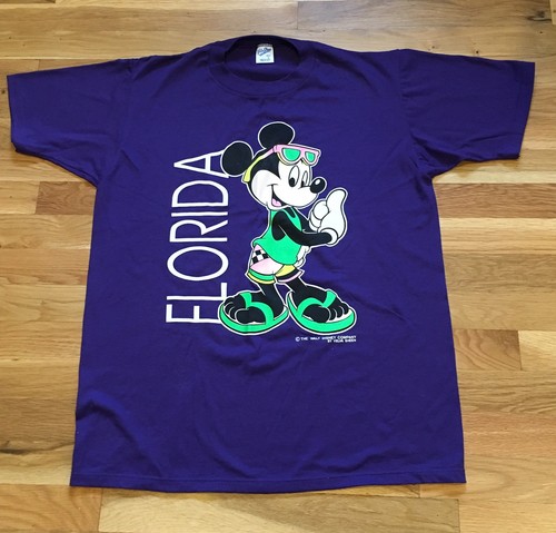Vintage New 80s Velva Sheen Disney Neon 