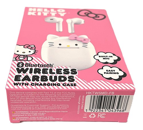 Auriculares inalámbricos Bluetooth Sanrio Hello Kitty and Friends con estuche de carga nuevos en caja - Imagen 3 de 3