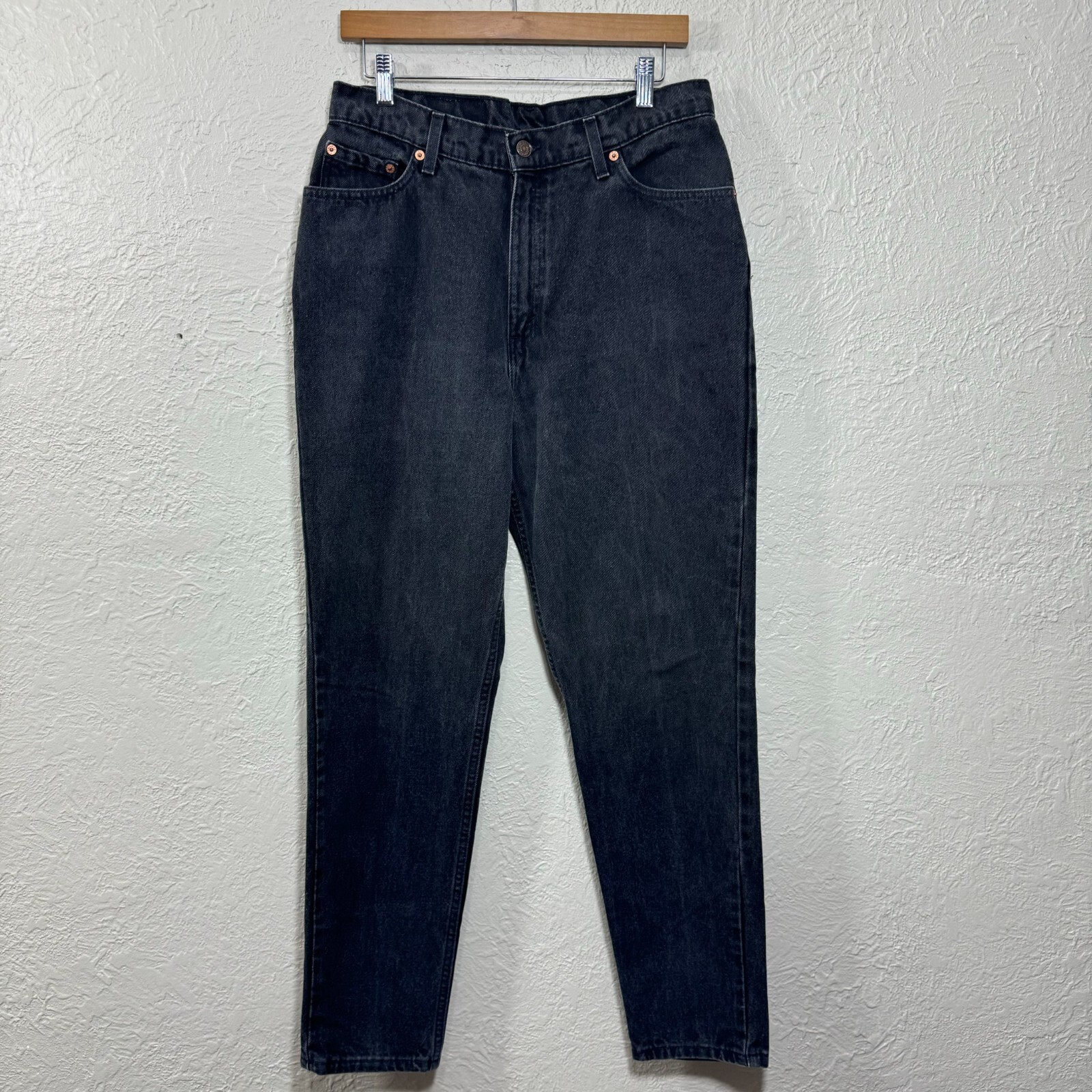 Levis 512 Jeans Womens 30x30 Tapered Faded Black Gray Vintage USA Made 90s Y2K