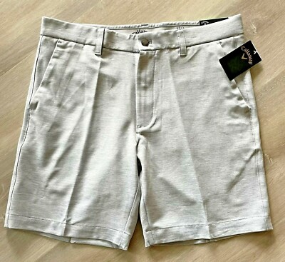 Callaway NWT Mens 38W Golf Shorts Navy Heathered Stretch Waistband NWT $75