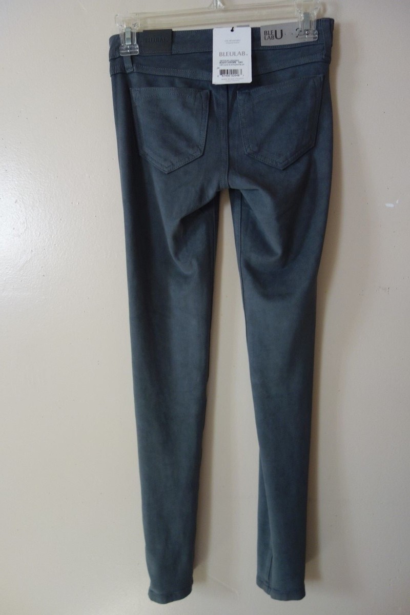 BLUELAB Reversible Jeans/pantsvMercury/Grey suede size 23, 25 NWT