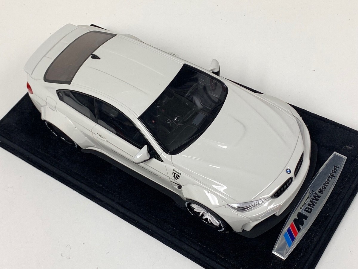 1/18 GT Spirit BMW M4 LB Performance Liberty Walk White wheels