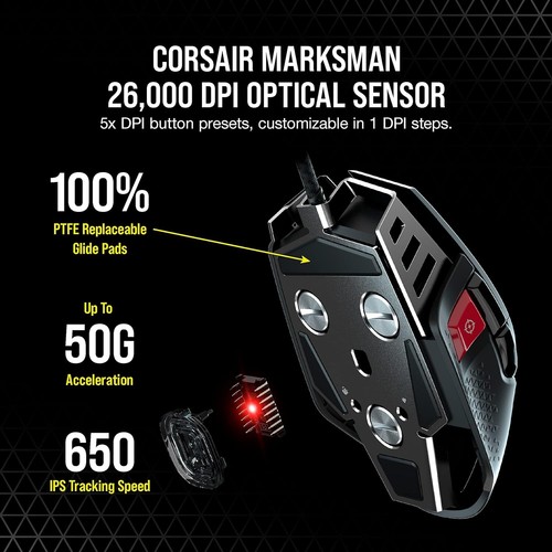 Corsair M65 RGB ULTRA mouse Gaming Right-hand USB Type-A Optical 26000 DPI - Picture 6 of 10