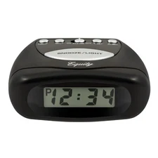 31003 Equity by La Crosse Digital Alarm Clock Black Case with LCD Display