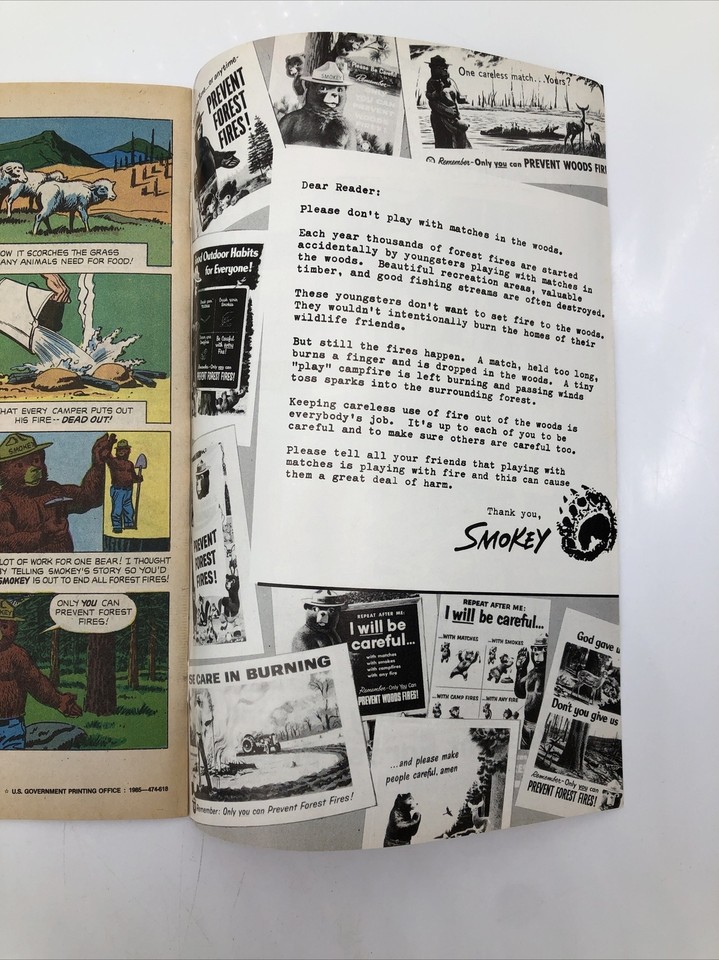 1960 USFS The True Story of Smokey Bear Comic Book Fire Prevention MINT ...