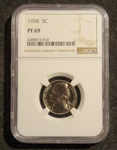 1958 Jefferson Nickel NGC Proof 69 Brown Label