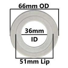 Silicone Seal for Kohler Flush Valve 66 mm OD, 36 mm ID, 51 mm LIP, 2 pack