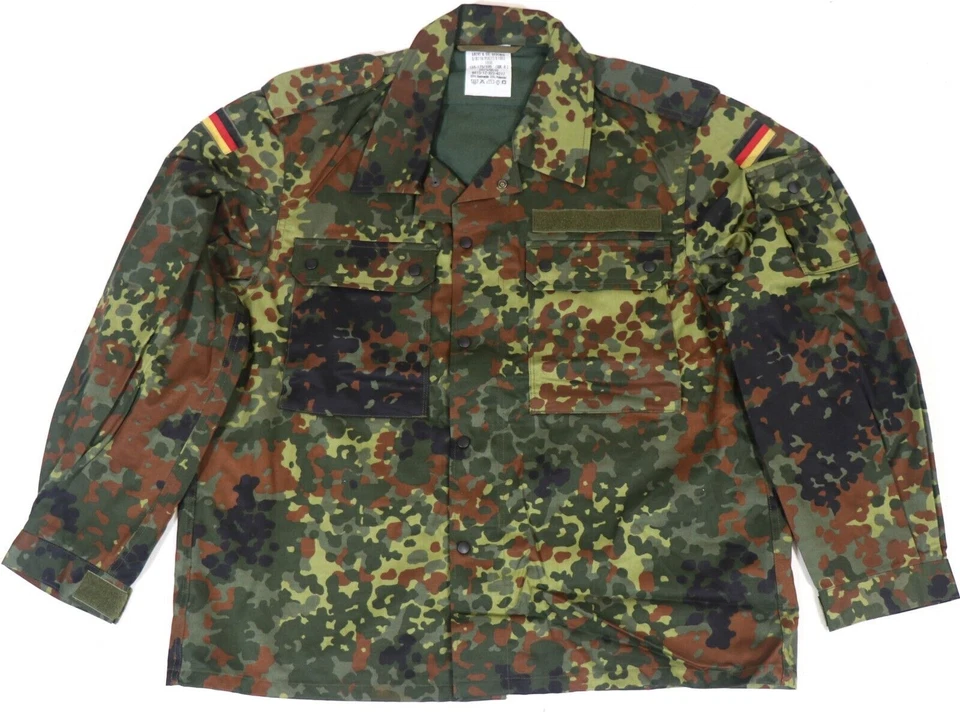 Chaqueta Flecktarn Bundeswehr Alemana Camuflada Militar Mancha Camisa Ejército Bosque Foto 2 de 4