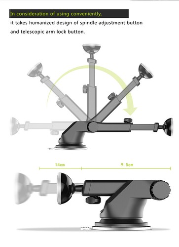 Baseus Magnetic Car Phone Holder Telescopic Suction Cup Car Dashboard Mount Cell - Picture 9 of 17