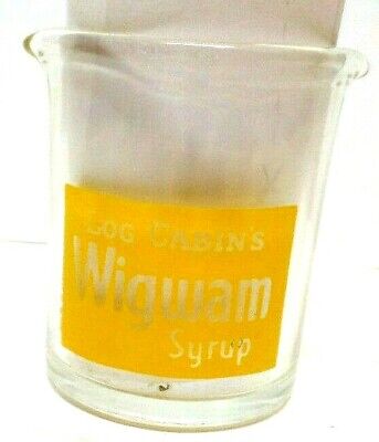 Vintage Log Cabin s Wigwam Syrup  Individual Double Spout 