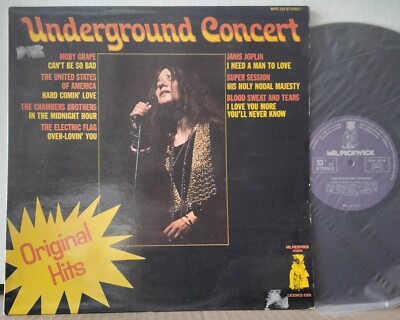 UNDERGROUND CONCERT MOBY GRAPE, JANIS JOPLIN, ELECTRIC FLAG.. PICKWICK FRANCE LP