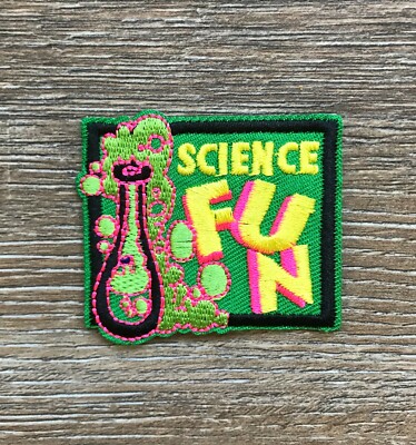 Science Fun Patch Aufnäher Bügelbild Wissenschaft macht Spass Einstein