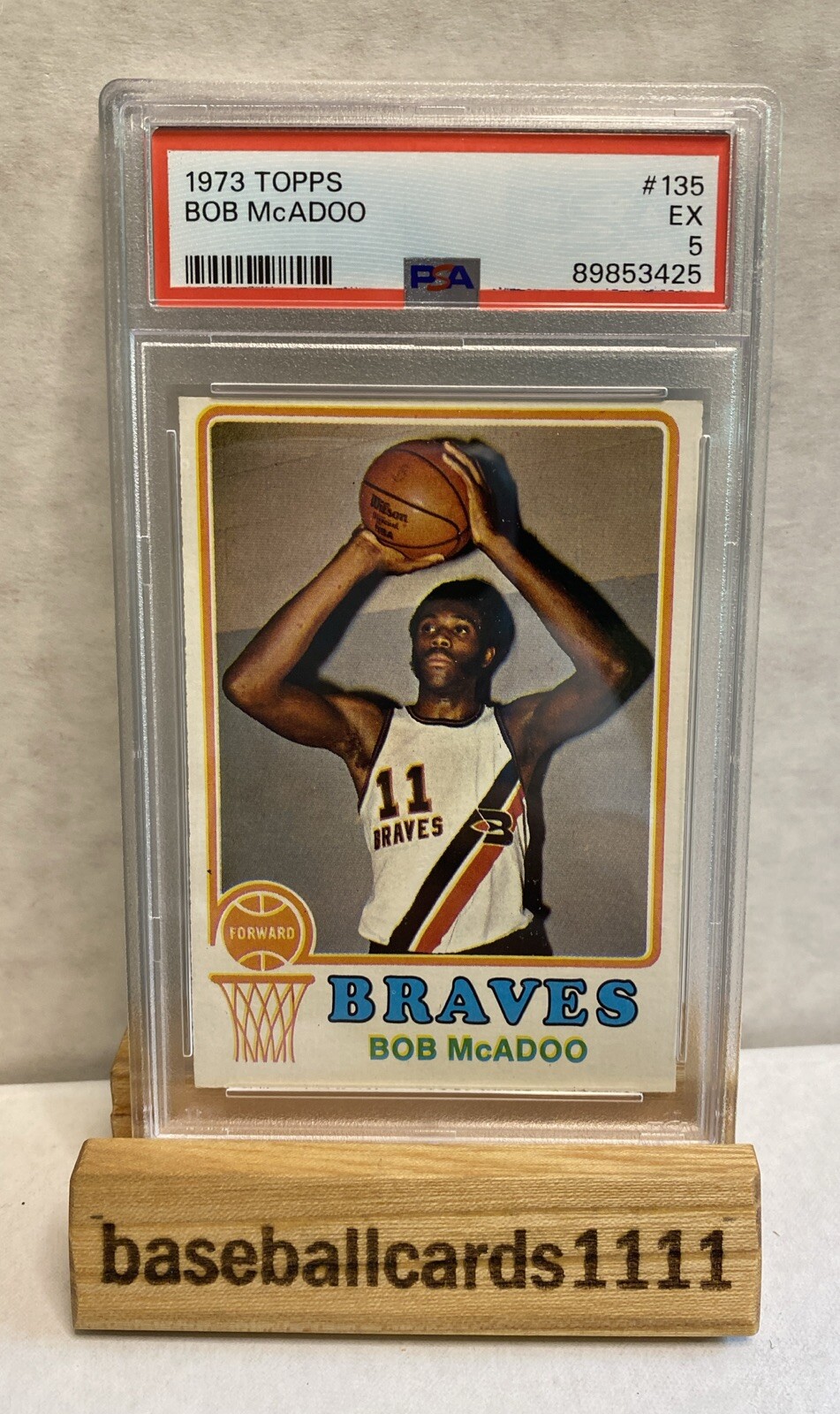 1973-74 Topps #135 Bob McAdoo BRAVES PSA 5 EX G36