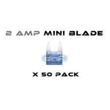 50 PACK 2 AMP ATS/ATC MINI BLADE 12V AUTOMOBILE FUSE - FREE SAME DAY SHIPPING