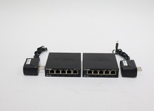 Lot of 2 D-Link DGS-105 5-Port Gigabit Desktop Switch BGS105L-C5 w/ Power Cable