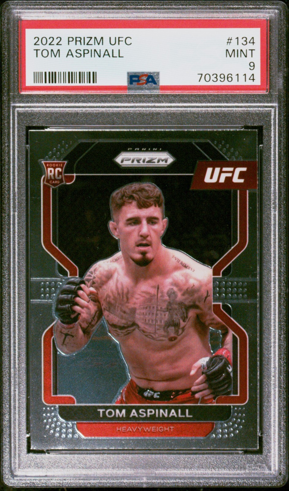 2022 Panini Prizm Tom Aspinall Rookie (RC) #134 Graded PSA 9 MINT