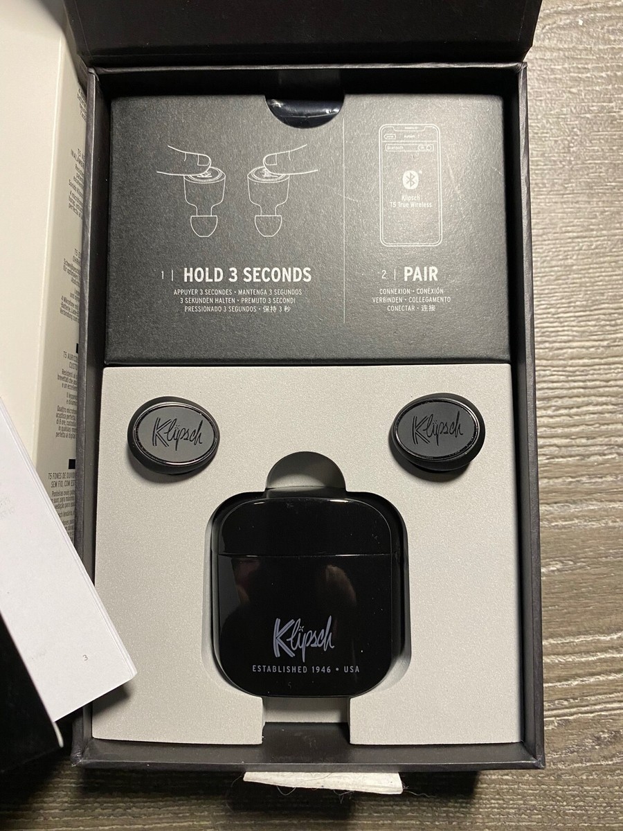 Klipsch T5 In-Ear Wireless Headphones - Black for sale online | eBay