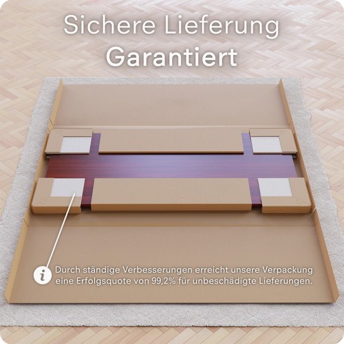 Desqup Tischplatte Mahagoni Optik 120 x 60 cm x 25 mm - Bild 6 von 6