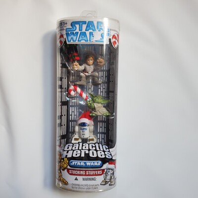 NEW Star Wars Galactic Heroes Stocking Stuffers 3 PK Luke Skywalker Yoda R2-D2