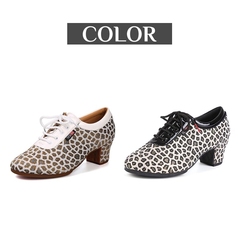 SAOLA Scarpe da ballo latine da donna moderne tango jazz scarpe outdoor leopardate sneaker da ballo