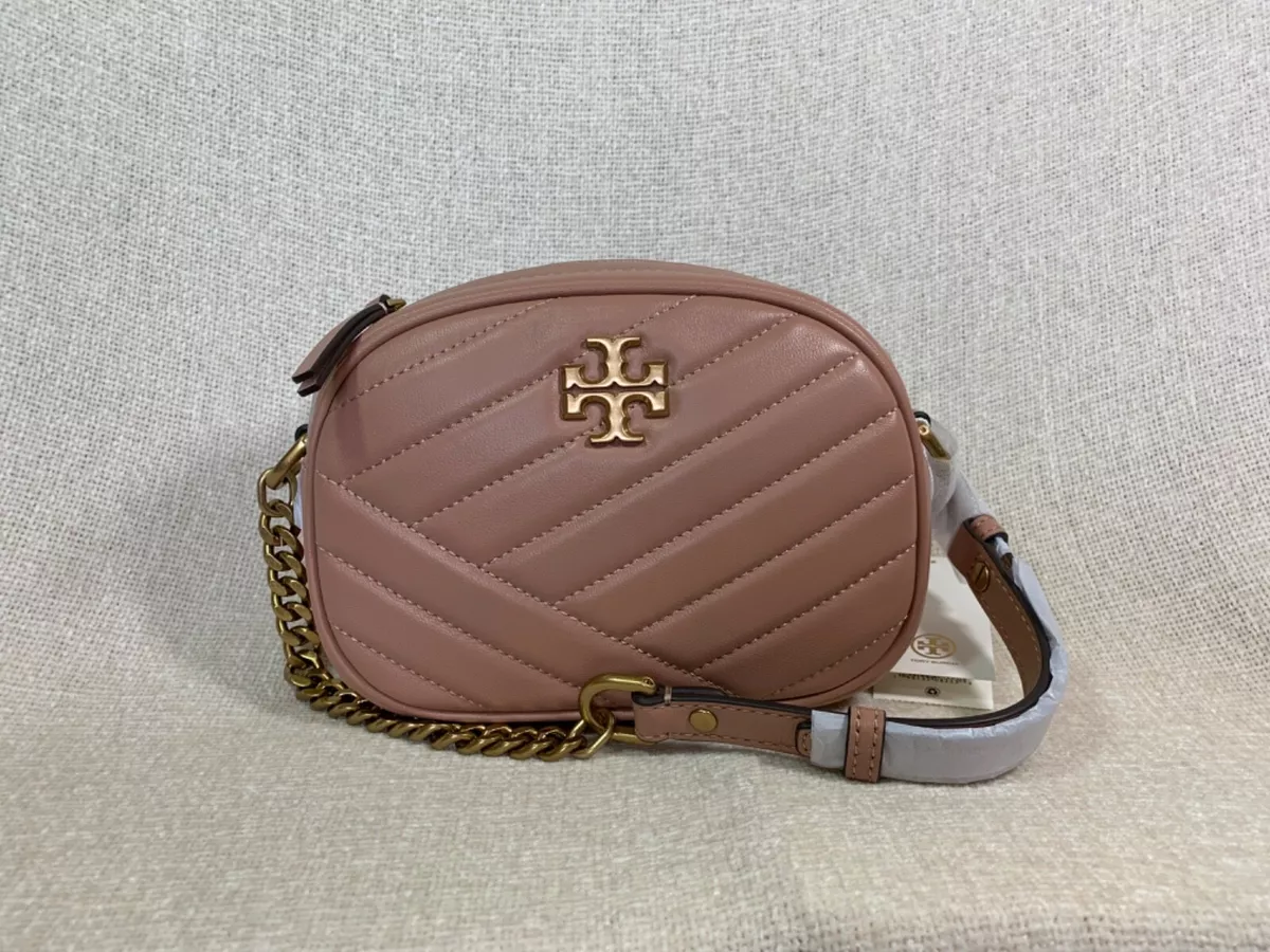 Tory Burch Kira Chevron Small Camera Bag in Pink