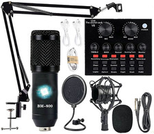 Micr fono De Condensador Con Tarjeta De Sonido Y Accesorios Para Streaming
