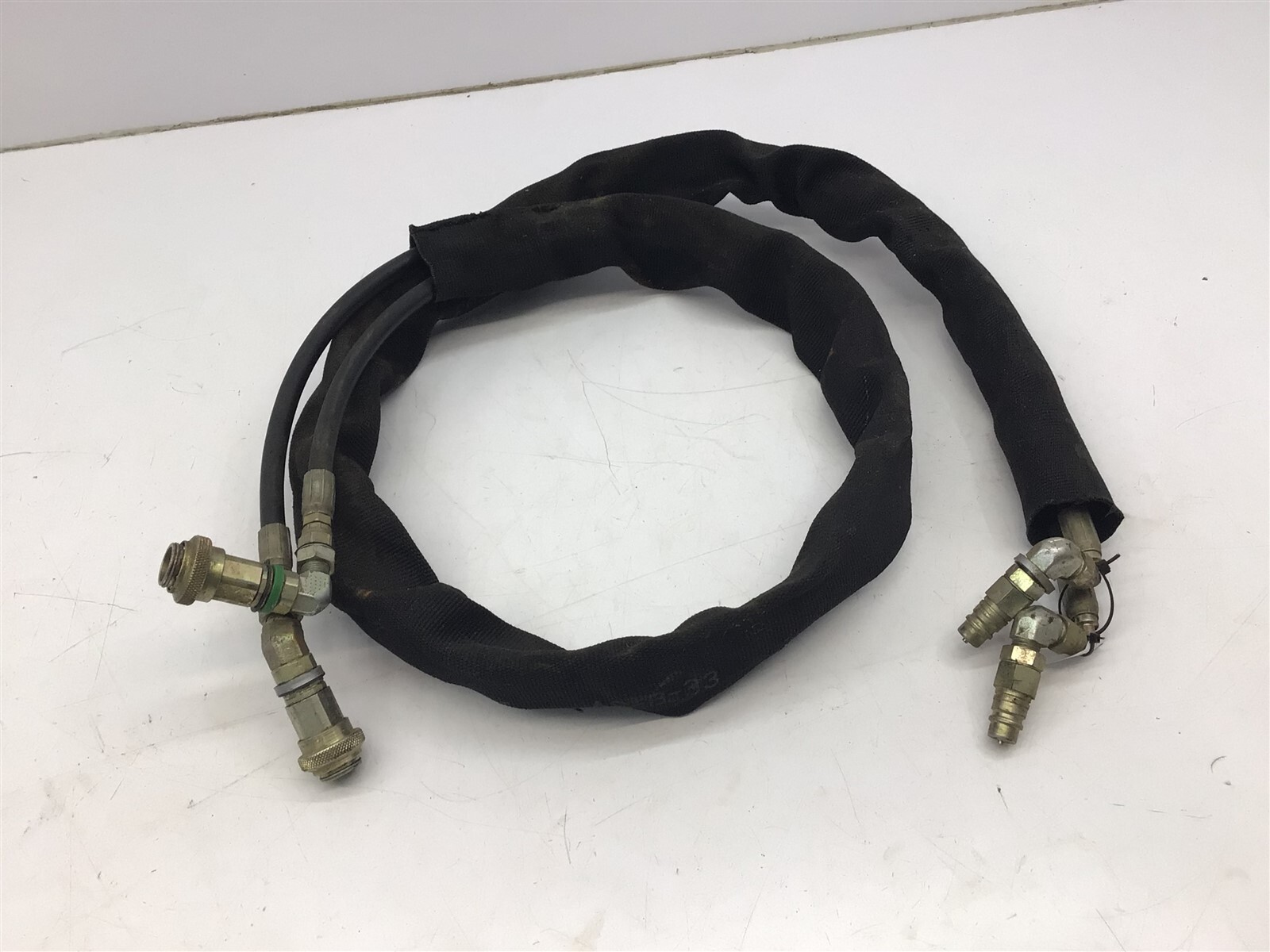 JOHN DEERE HYDRAULIC LINE AM119200 W/ COUPLER FITTINGS eBay