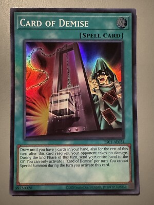 card of demise yugioh español [MP01-JP017-MUTR] may be 1st or Unlimited Edition Yugioh Card 