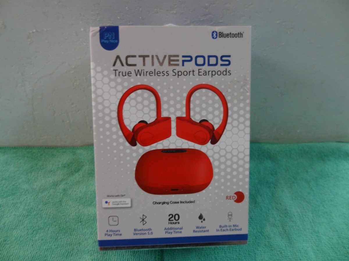 NEW Play Nice Active Pods True Wireless Sport Ear pods Works w