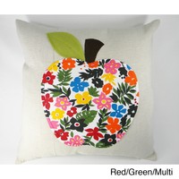 Multicolored Apple Aplique Cushion Cover Multicolored Apple Aplique Cushion Cover