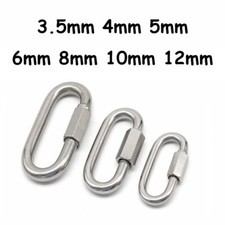 Quick Link Chain Repair Stainless Steel Screw Lock Fastener Carabiner Rope Hook