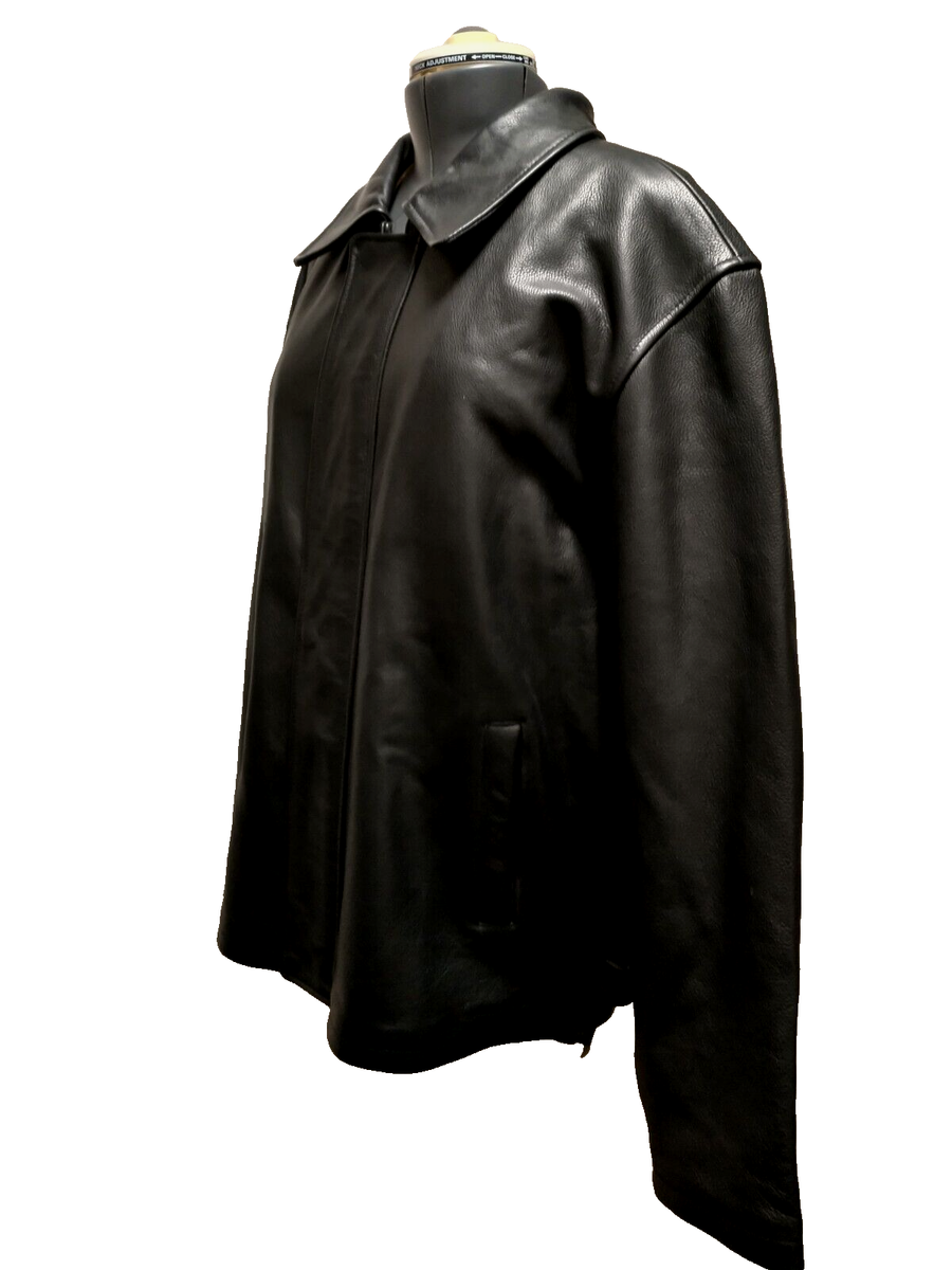 Hunting Horse Italian Style Men's Black Genuine Horsehide Leather