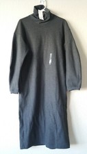 NWT UNIQLO U sz M Women Brushed Jersey Turtleneck Long-Sleeve Dress Pockets Gray