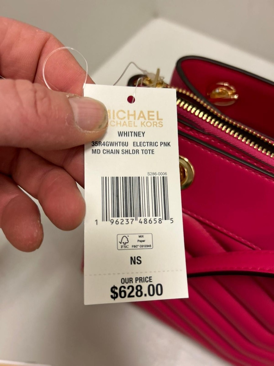Michael Kors Whitney Pink Fashion Quilted Medium Purse Tote